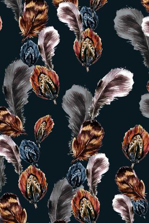 羽毛印花华亿平台图片