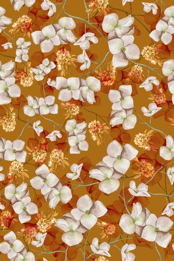 朦胧花卉印花华亿平台图片