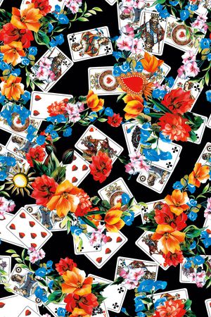 水彩花卉印花华亿平台图片