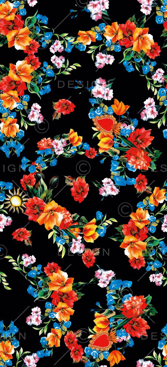 鲜花印花华亿平台图片