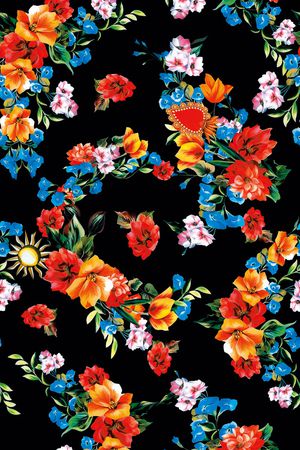 鲜花印花华亿平台图片