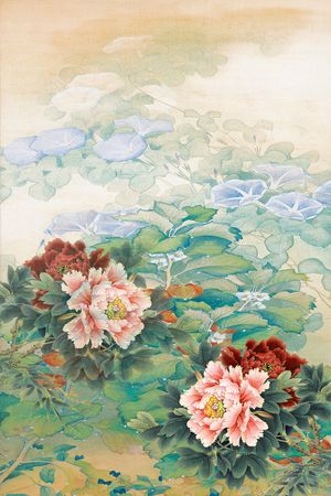 牡丹印花华亿平台图片