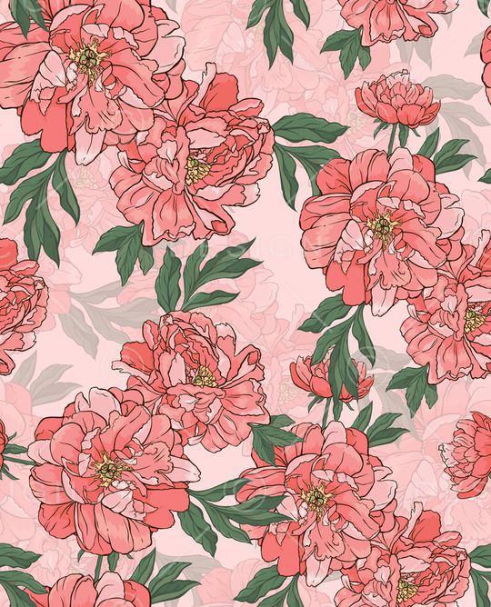 牡丹印花华亿平台图片