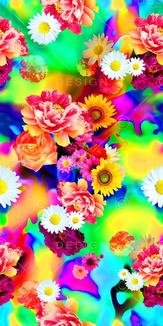 鲜花印花华亿平台图片