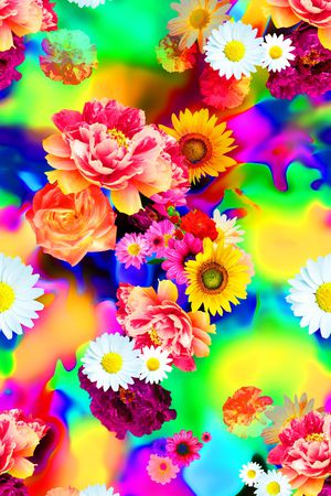 鲜花印花华亿平台图片