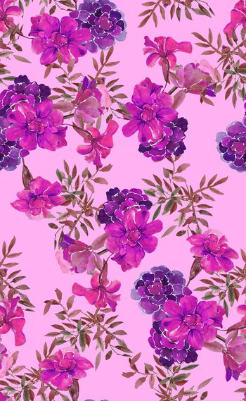 959888-女装流行花卉-紫色