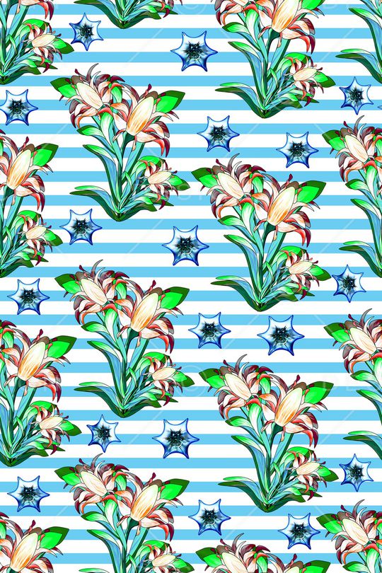 条纹印花华亿平台图片