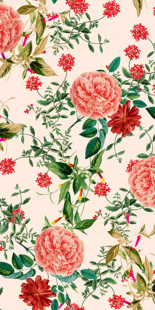 手绘花卉印花华亿平台图片