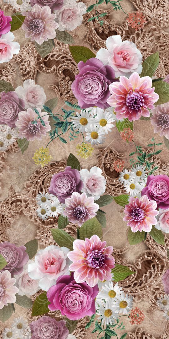 鲜花印花华亿平台图片