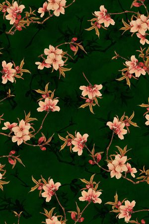 手绘花卉印花华亿平台图片