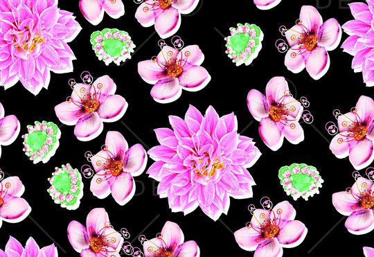 鲜花印花华亿平台图片