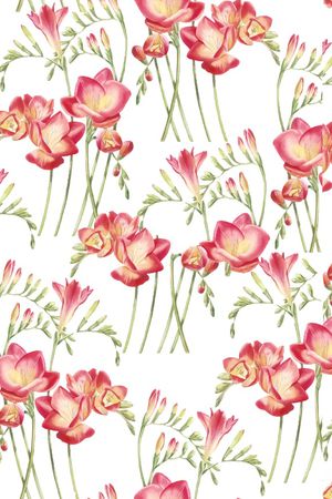 黑底花卉印花华亿平台图片