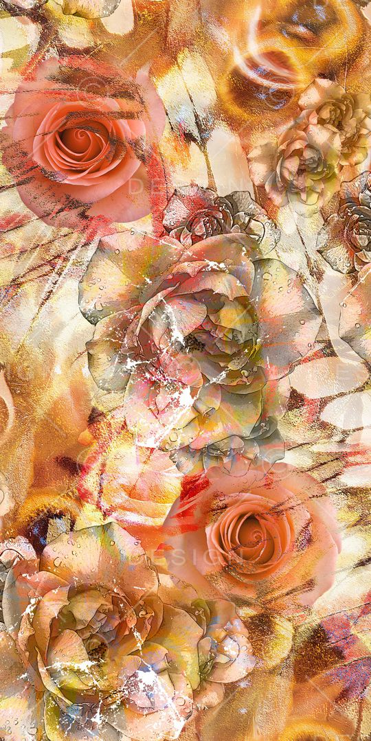 彩底花卉印花华亿平台图片