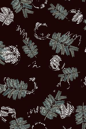 黑底花卉印花华亿平台图片