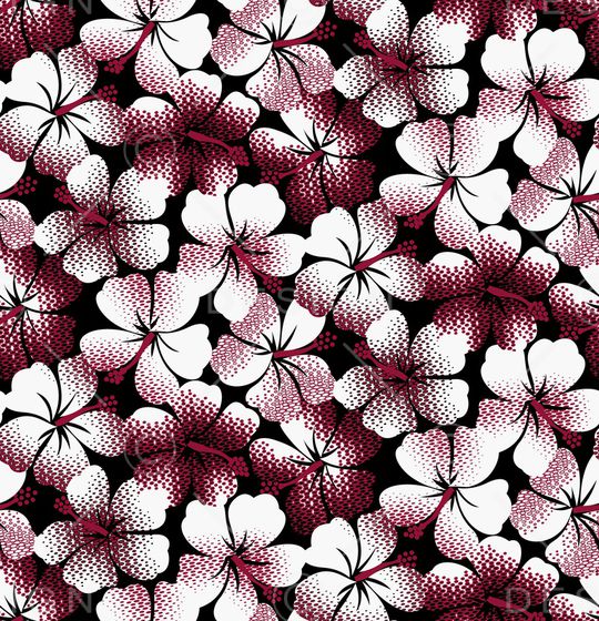 线条花卉印花华亿平台图片