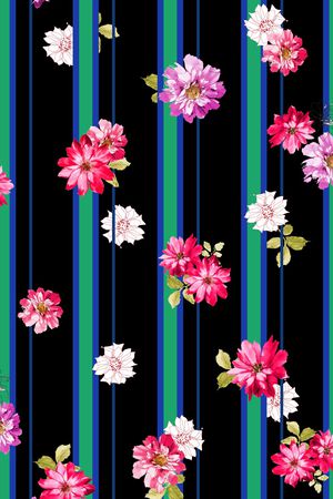 条纹印花华亿平台图片