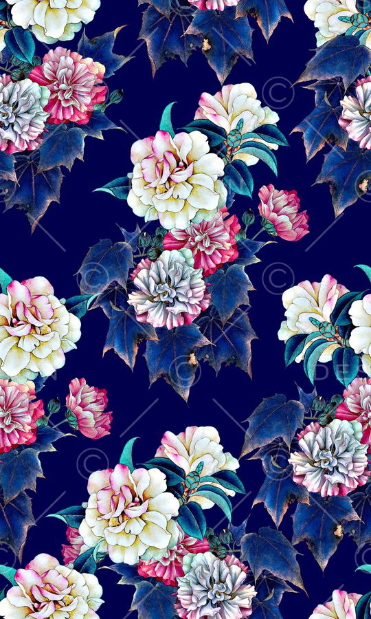 彩底花卉印花华亿平台图片