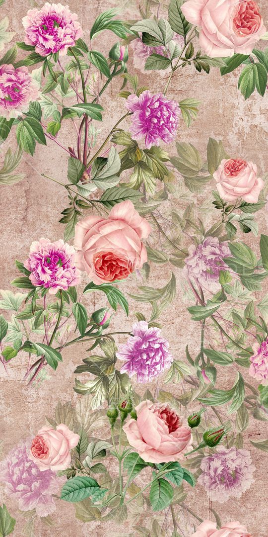 手绘花卉印花华亿平台图片