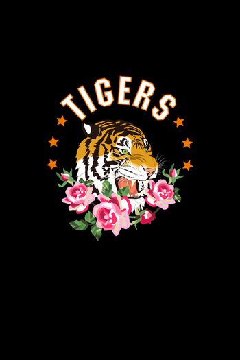 963361-老虎头 花卉字母星星