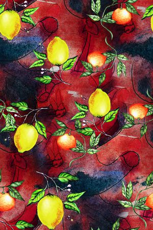 柠檬印花华亿平台图片