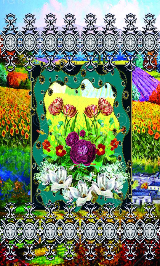 定位花印花华亿平台图片