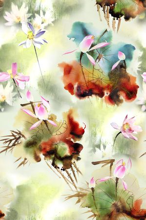 花卉印花华亿平台图片