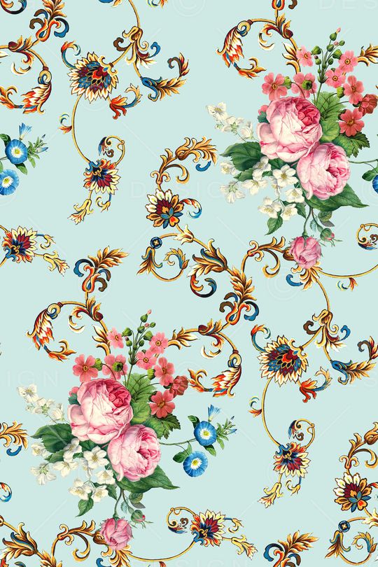 卷草印花华亿平台图片