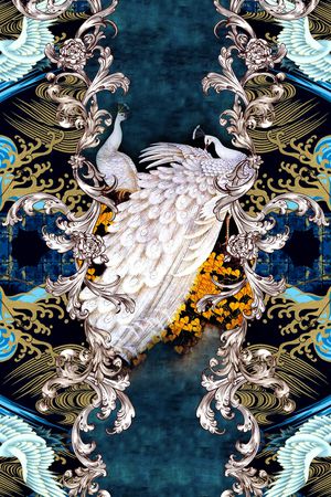 卷草印花华亿平台图片