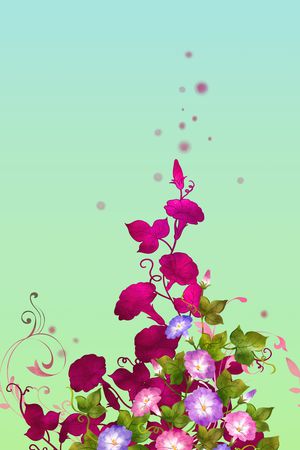 朦胧花卉印花华亿平台图片