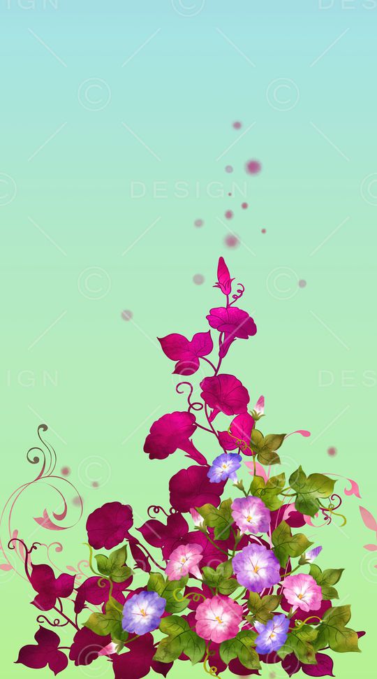 朦胧花卉印花华亿平台图片