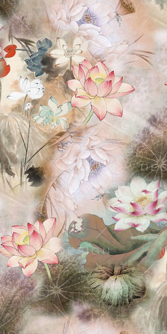 手绘花卉印花华亿平台图片