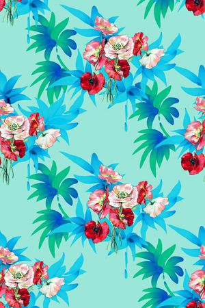 虞美人印花华亿平台图片