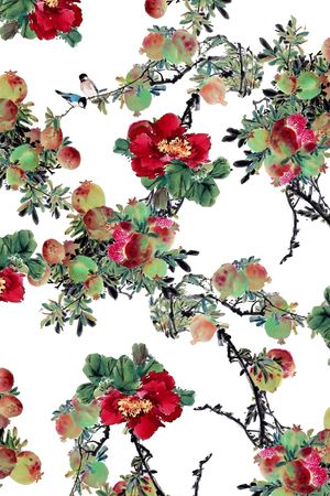 石榴印花华亿平台图片