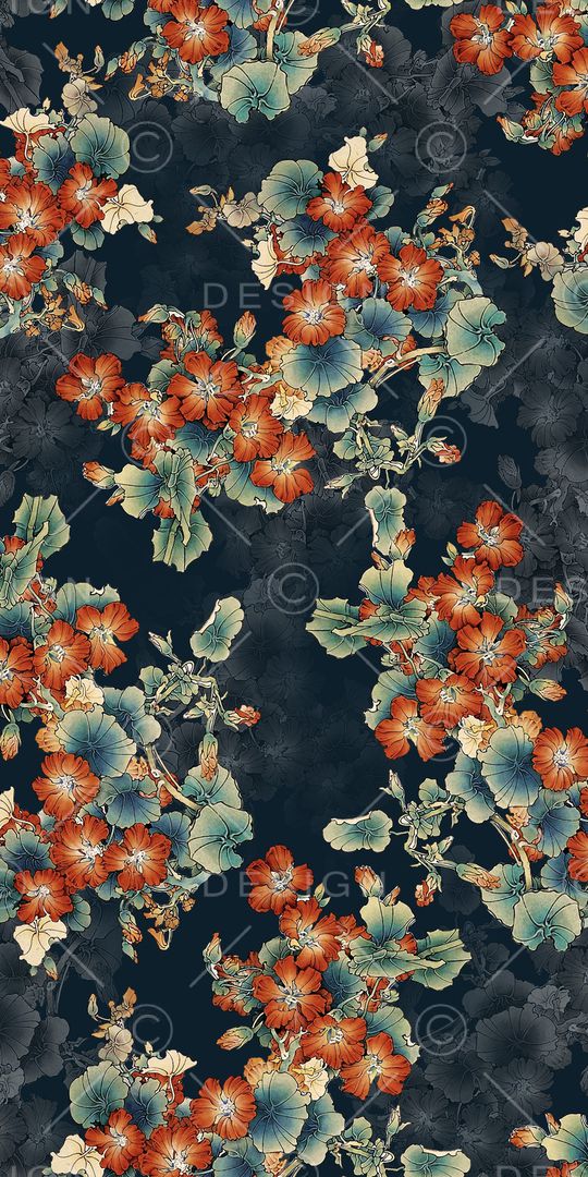 花卉印花华亿平台图片