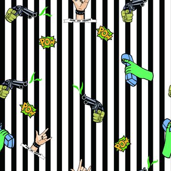 条纹印花华亿平台图片