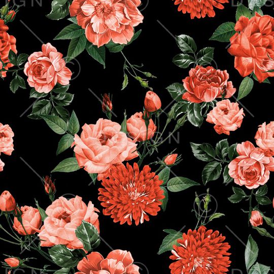 花卉印花华亿平台图片