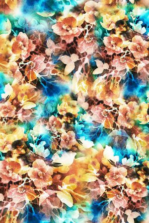 花卉印花华亿平台图片