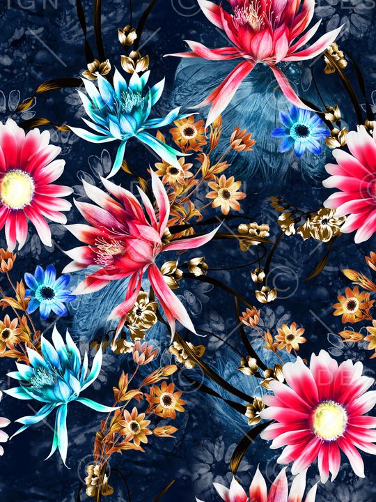 花卉印花华亿平台图片