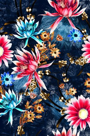 花卉印花华亿平台图片