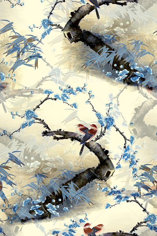 梅花印花华亿平台图片