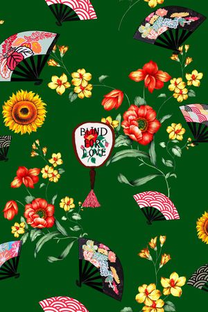 向日葵印花华亿平台图片