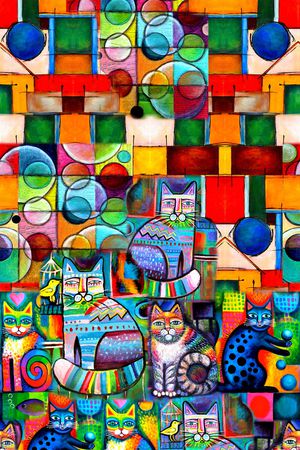 几何印花华亿平台图片