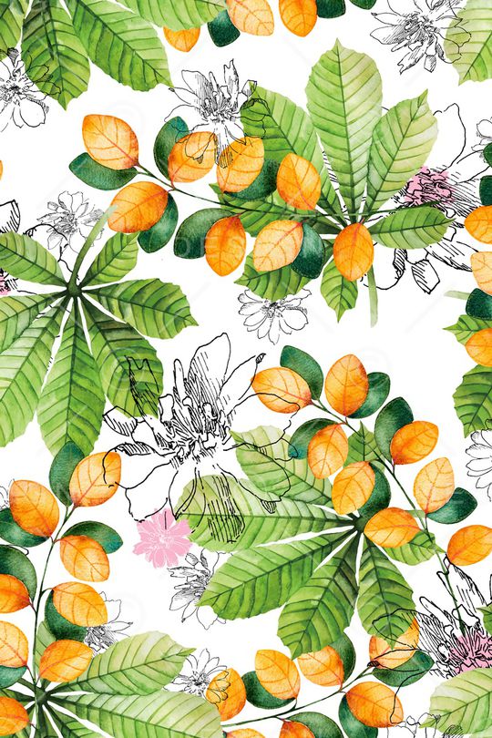 线条花卉印花华亿平台图片