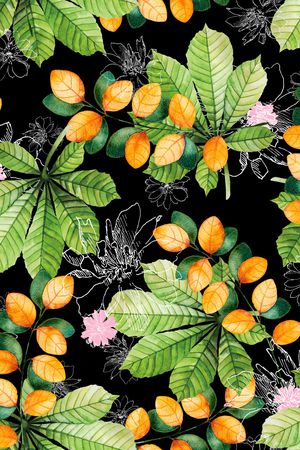 线条花卉印花华亿平台图片