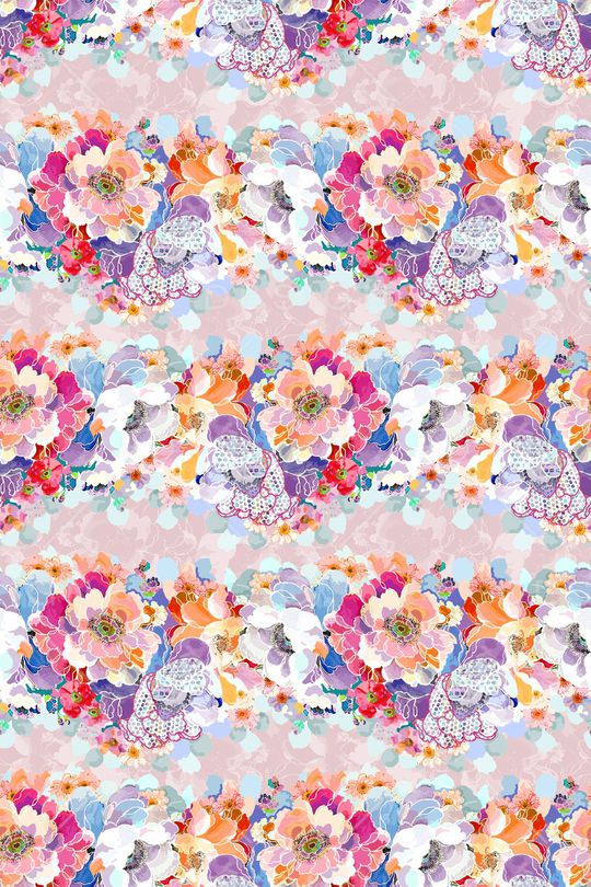 花卉印花华亿平台图片