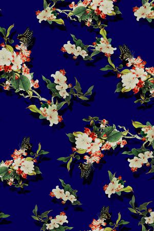 花卉印花华亿平台图片