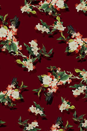 花卉印花华亿平台图片