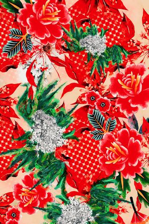 格子印花华亿平台图片