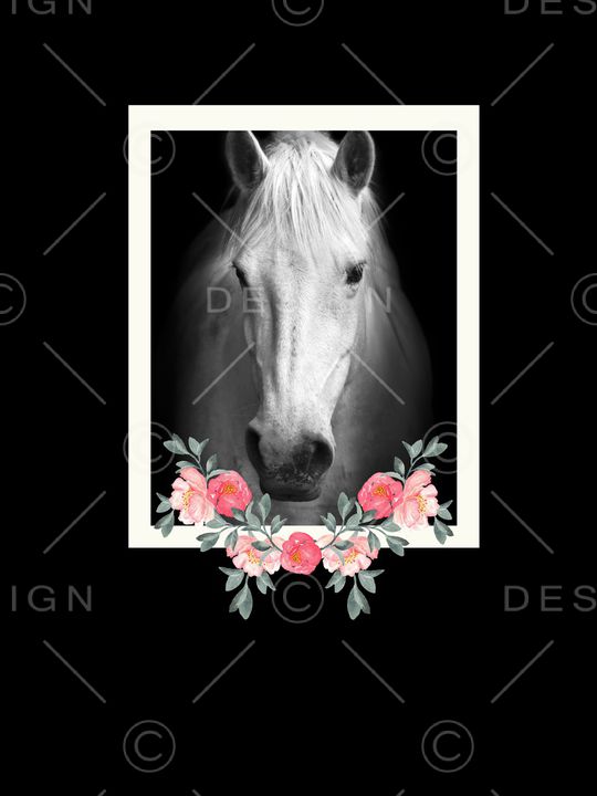 黑底花卉印花华亿平台图片