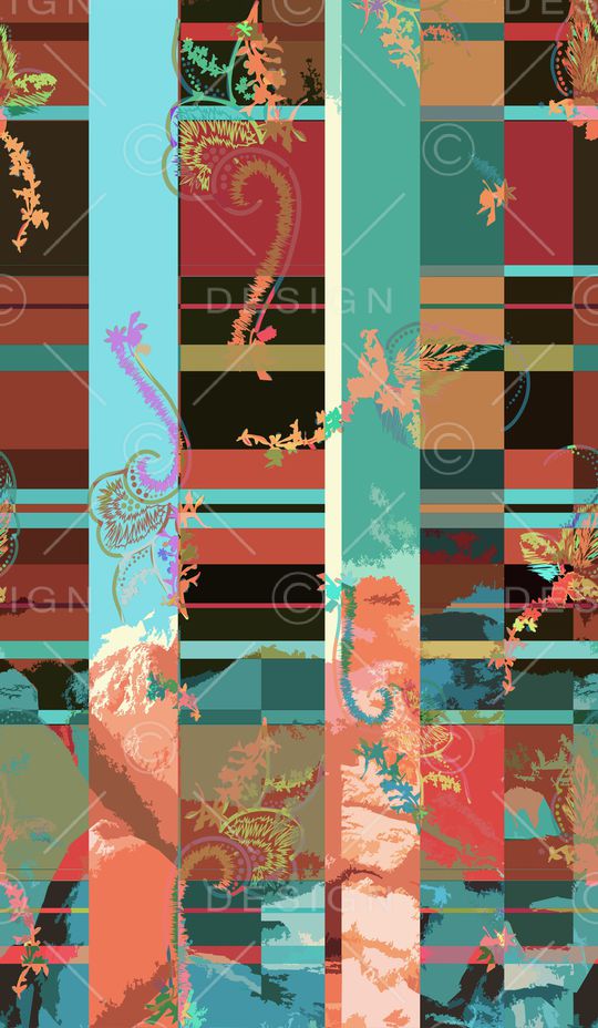 春夏华亿平台印花华亿平台图片